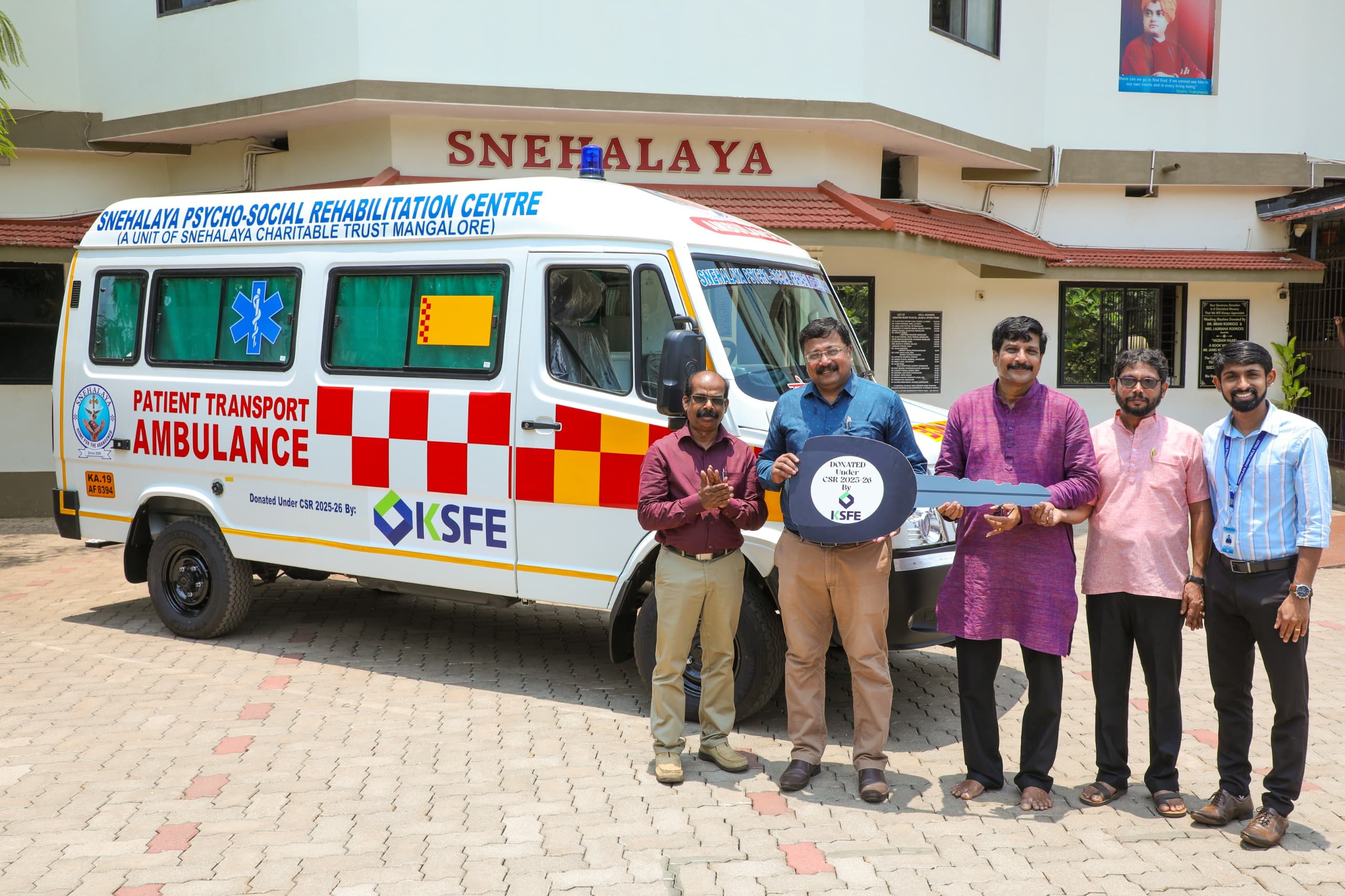 Ambulance Donated to Snehalaya Psycho-Social Rehabilitation Centre